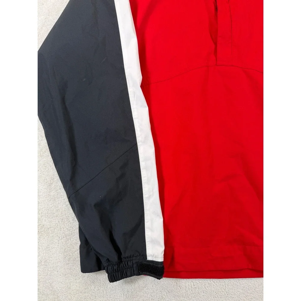 FootJoy DryJoys Mens XL Golf Windbreaker Jacket Red Black White 1/4 Zip Pullover